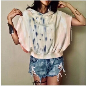 ✨NWT Young Fabulous & Broke Tie Dye Carla Cut Off Hoodie Sweatshirt Size Medium